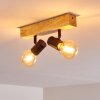 BARBENGO Ceiling Light Light wood, black, 2-light sources