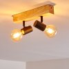 BARBENGO Ceiling Light Light wood, black, 2-light sources