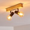 BARBENGO Ceiling Light Light wood, black, 2-light sources