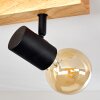 BARBENGO Ceiling Light Light wood, black, 2-light sources