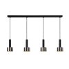 Lucide TEUN Pendant Light black, 4-light sources