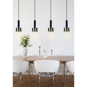 Lucide TEUN Pendant Light black, 4-light sources