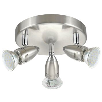 Eglo MAGNUM ceiling spotlight LED chrome, matt nickel, 3-light sources