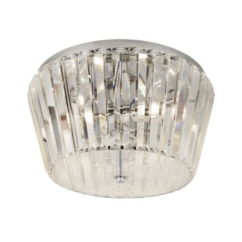 Ceiling Light Searchlight TIARA chrome, transparent, clear, 3-light sources