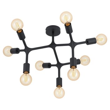 EGLO BOCADELLA Ceiling Light black, 9-light sources