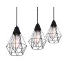 Pendant Light Globo ISABELLA black, 3-light sources