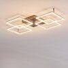 VEYRIER Ceiling light LED brushed steel, 4-light sources