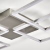VEYRIER Ceiling light LED brushed steel, 4-light sources