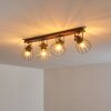 Bitterroot Ceiling Light grey, Dark wood, 4-light sources