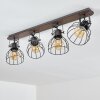 Bitterroot Ceiling Light grey, Dark wood, 4-light sources