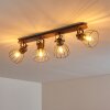 Bitterroot Ceiling Light grey, Dark wood, 4-light sources