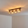 Bitterroot Ceiling Light grey, Dark wood, 4-light sources