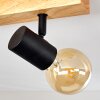 BARBENGO Ceiling Light Light wood, black, 3-light sources