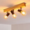 BARBENGO Ceiling Light Light wood, black, 3-light sources