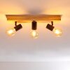 BARBENGO Ceiling Light Light wood, black, 3-light sources