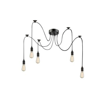Globo hanging light black, 5-light sources
