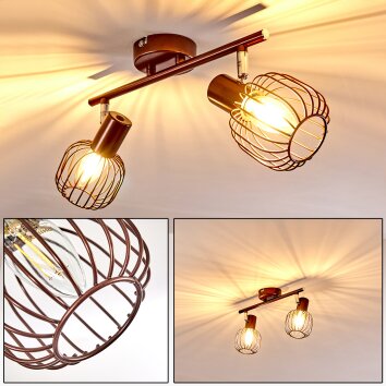 Cancun Ceiling Light brown, 2-light sources