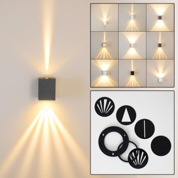 Orsa Outdoor Wall Light LED grey, 2-light sources