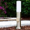 Caserta floor lamp, path light Stainless steel color, white, 1-light source