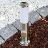 Caserta floor lamp, path light Stainless steel color, white, 1-light source