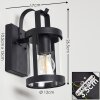 HOJER Outdoor Wall Light black, 1-light source
