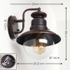 OLSFORS Outdoor Wall Light rust-coloured, black, 1-light source