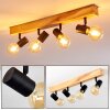 BARBENGO Ceiling Light Light wood, black, 4-light sources