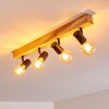 BARBENGO Ceiling Light Light wood, black, 4-light sources