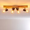 BARBENGO Ceiling Light Light wood, black, 4-light sources