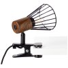 Brilliant MANAMA clamp-on light Dark wood, black, 1-light source