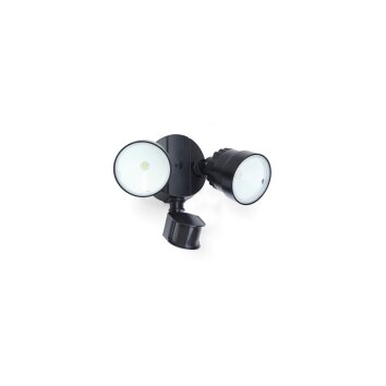Lutec SHRIMP Outdoor Wall Light LED black, 2-light sources, Motion sensor