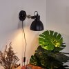 TILTON Wall Light matt nickel, black, 1-light source