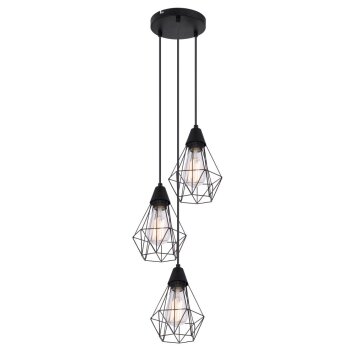 Pendant Light Globo ISABELLA black, 3-light sources