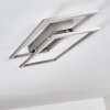 VEYRIER Ceiling light LED brushed steel, 2-light sources