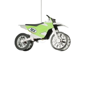 Elobra MOTOCROSSMASCHINE Pendant Light green, silver, 1-light source