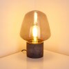 SEIRYU Table Lamp grey, black, stone appearance, 1-light source