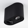 Quimper Ceiling Light black, 2-light sources