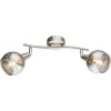 Globo ROMAN ceiling spotlight LED matt nickel, 2-light sources