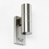 BRACHY Outdoor Wall Light stainless steel, 2-light sources, Motion sensor