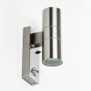 BRACHY Outdoor Wall Light stainless steel, 2-light sources, Motion sensor