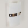 Paul Neuhaus SQUARE wall light stainless steel, white, 2-light sources