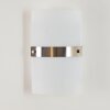 Paul Neuhaus SQUARE wall light stainless steel, white, 2-light sources