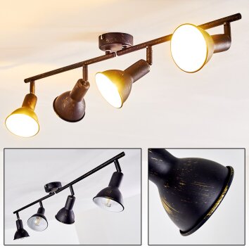 POLMAK Ceiling light black-gold, 4-light sources