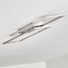 VEYRIER Ceiling light LED brushed steel, 2-light sources