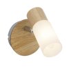 Brilliant BABSAN wall spotlight Dark wood, white, 1-light source