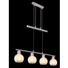 Globo WILLY Pendant Light matt nickel, 4-light sources