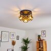 HAERVEJ WOOD Ceiling Light Light wood, black, 3-light sources