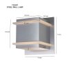 Steinhauer LIBERSTAS Wall Light stainless steel, 1-light source