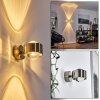 Hofstein Sapri wall light matt nickel, 1-light source