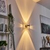 Hofstein Sapri wall light matt nickel, 1-light source